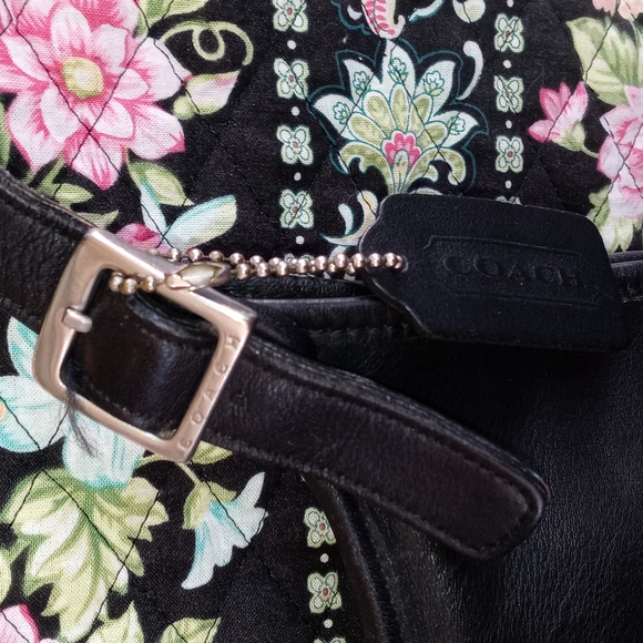 COACH VINTAGE ANDREA SLIM BLACK LEATHER HOBO - Picture 2 of 7